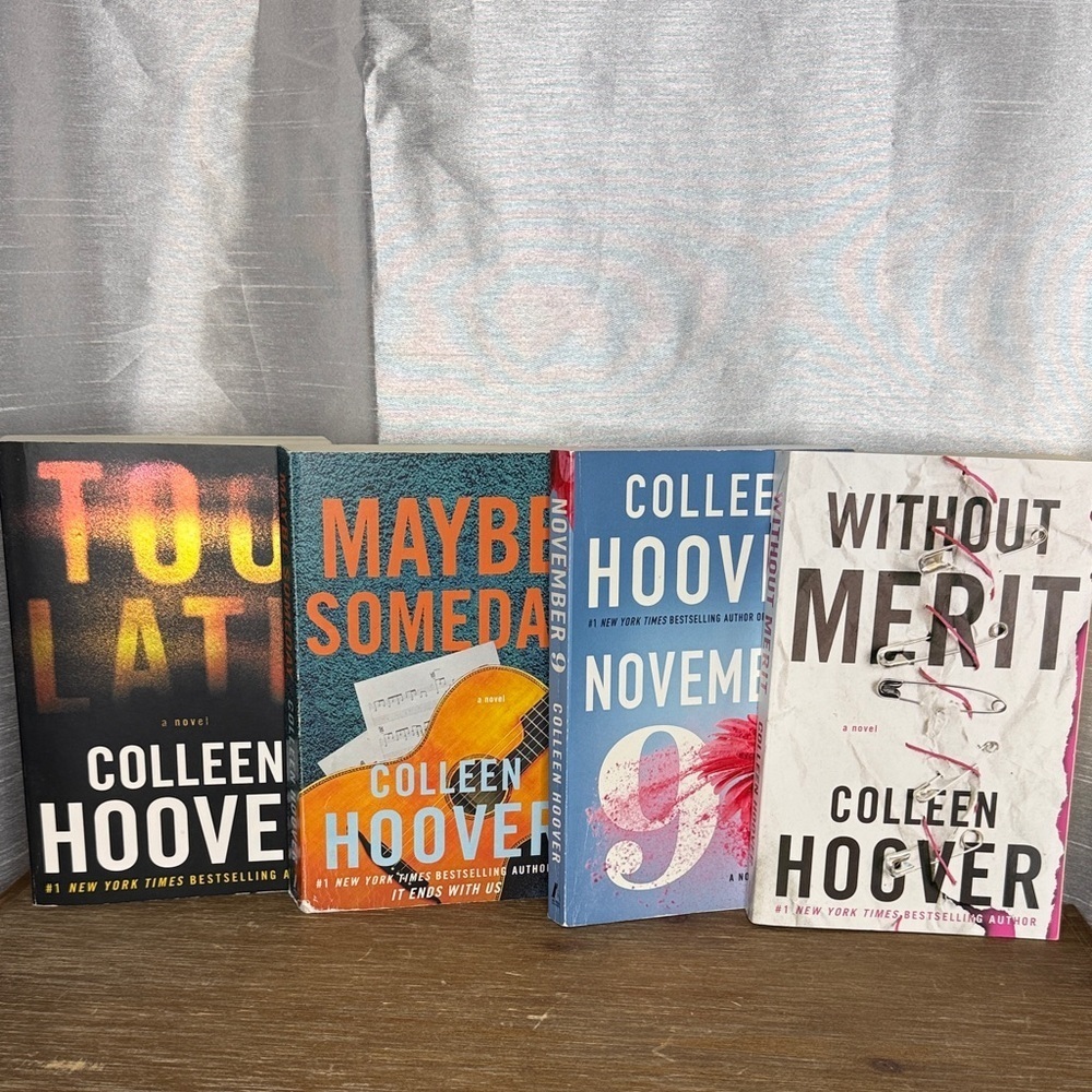 Colleen Hoover 4 Novel Books November 9 Too Late Maybe Someday Without Merit